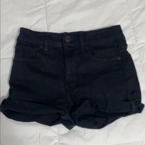 Black American eagle jean shorts